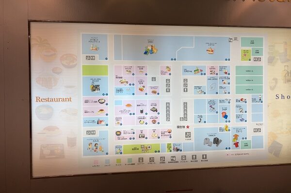 スポーツ用品店GAO・五反田TOCビル地下1階案内図